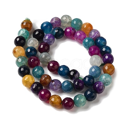 Dyed & Heated Natural Dragon Veins Agate Beads Strands G-P539-A01-20-1