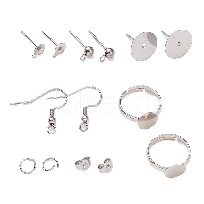 DIY Flower Earring Finger Ring Making Kit DIY-SZ0008-69-1