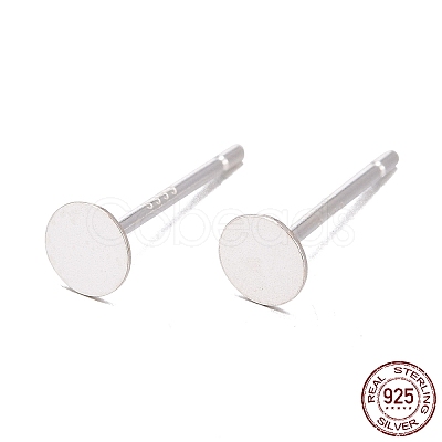 925 Sterling Silver Stud Earring Findings STER-S002-44-1