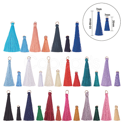 NBEADS Nylon Thread Tassel Pendants Decoration FIND-NB0001-03-1