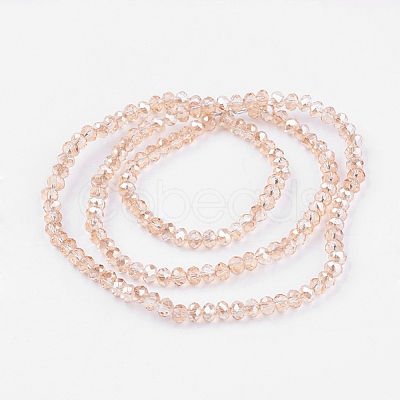 Electroplate Glass Beads Strands EGLA-D020-4x3mm-71-1