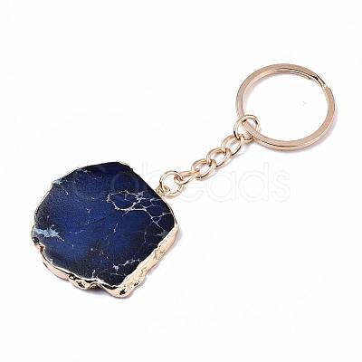 Natural Regalite/Imperial Jasper/Sea Sediment Jasper Keychain G-N0326-002C-1