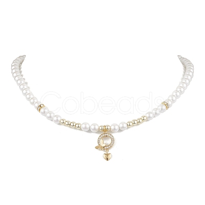 Shell Pearl Necklaces NJEW-JN04862-1