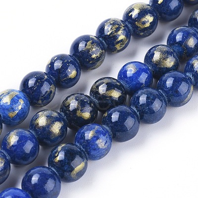 Natural Mashan Jade Beads Strands G-F670-A15-6mm-1