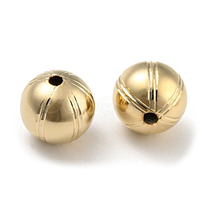 Rack Plating Eco-friendly Brass Beads KK-M257-05A-G-1