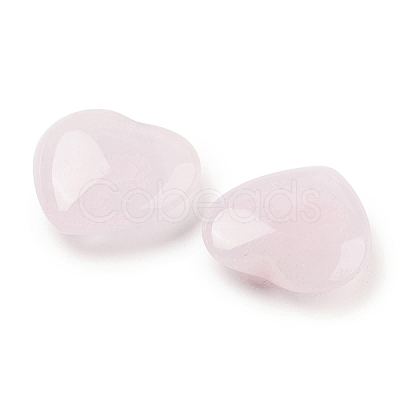 Heart Natural Rose Quartz Worry Stone G-C134-06A-14-1