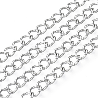 Tarnish Resistant 304 Stainless Steel Curb Chains CHS-S007-001-1