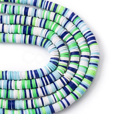 Handmade Polymer Clay Beads Strands CLAY-R089-6mm-T02B-45-1