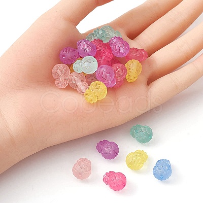 Transparent Frosted Acrylic Beads MACR-YW0002-13-1