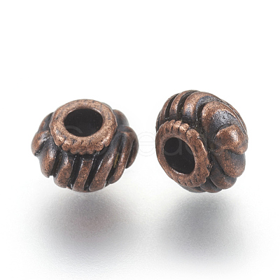 Tibetan Style Alloy Spacer Beads X-TIBEB-Q39-R-FF-1