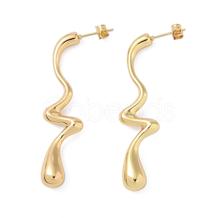 Teardrop 304 Stainless Steel Stud Earrings for Women EJEW-K278-23G-1