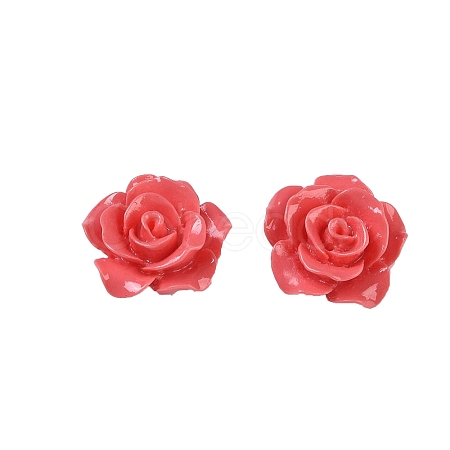 Synthetic Coral 3D Flower Rose Beads CORA-A005-14mm-20-1