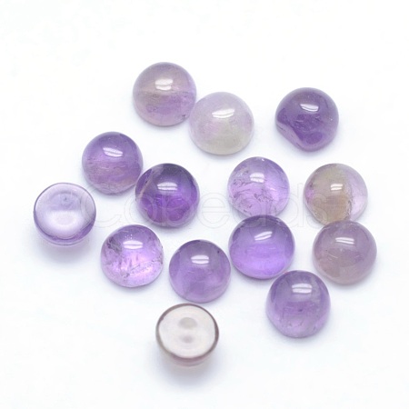 Natural Amethyst Cabochons G-P393-R14-4mm-1