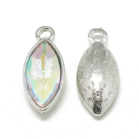 Alloy Glass Pendants PALLOY-T041-7x15mm-05-1