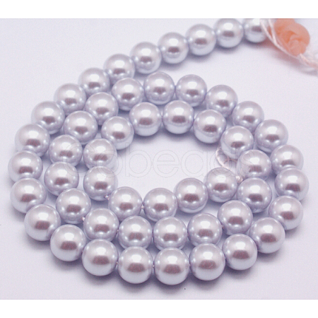 Eco-Friendly Dyed Glass Pearl Round Beads Strands HY-A002-6mm-RB004-1