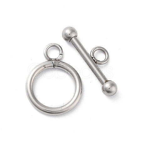 304 Stainless Steel Ring Toggle Clasps STAS-A092-09I-P-1