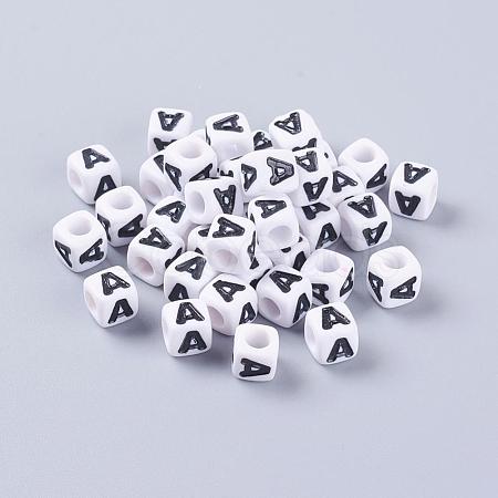 Letter Acrylic Beads PL37C9129-A-1