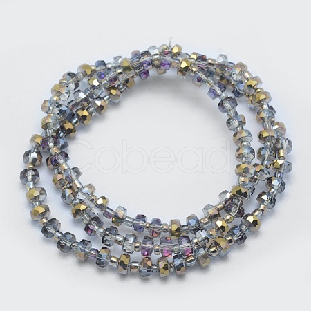 Electroplate Glass Beads Strands EGLA-G026-HP02-1