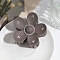 Flower Plastic Claw Hair Clips, Hair Accessories for Women & Girls, Coffee, 73x70mm