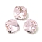 Glass Rhinestone Cabochons, Flat Back & Back Plated, Faceted, Square, Light Rose, 4x4x2mm