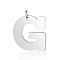 Tarnish Resistant 201 Stainless Steel Pendants, Letter, Stainless Steel Color, Letter.G, 30.5x29x1.5mm, Hole: 4.5mm