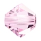 Preciosa&reg Crystal Beads, Czech Crystal, Bicone(451 69 302 Rondelle), 70220 Pink Sapphire, 5mm, Hole: 1mm