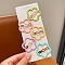 5Pcs 5 Colors Alloy Snap Hair Clips for Girl, Flower, 100x80mm, 1Pc/colors