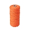 Cotton Macrame Cord, Round Macrame Rope for Wall Hangers, Boho Decorations, DIY Macrame Craft, Dark Orange, 3mm, about 54.68 Yards(50m)/Roll