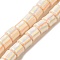 Polymer Clay Beads Strands, with Glitter Powder, Column, Bisque, 6~6.5x6.5~7mm, Hole: 1.2mm, about 63~65pcs/strand, 16.14~16.46''(41~41.8cm)