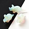 Opalite Carved Rhinoceros Figurines, for Home Office Desktop Feng Shui Ornament, 70.5x21.5x38mm