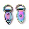 Rainbow Color Zinc Alloy Suspension Clasps, for Bag Accessories, 35mm, Inner Diameter: 6x10.5mm