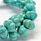 Dyed Synthetic Turquoise Bead Strands, Pumpkin, Turquoise, 14x12mm, Hole: 1mm, about 312pcs/1000g