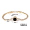 Elegant and Versatile Square Brass Cubic Zirconia Bracelets for European and American Fashion, Black, 6-3/4 inch(17cm)