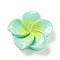 Opaque Resin Cabochons, Plumeria Flower, Aquamarine, 20x20.5x6.5mm