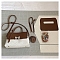 DIY Bowknot Crossbody Bags Set, Including PU Leather Bag Materials, White, 200x260x80mm