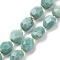 Natural Amazonite Beads Strands, Faceted, Oval, with Seed Beads, 12~16x10~14mm, Hole: 1mm, about 22~25pcs/strand, 15.16''~15.63''(38.5~39.7cm)