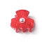 PVC Claw Hair Clips, Red, 30x25mm