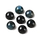 Natural Blue Agate Cabochons, Dyed & Heated, Half Round, 8x4mm