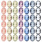 CHGCRAFT 42Pcs 7 Colors Rertro Lady Cameo Resin Cabochons, Oval, Mixed Color, 24x17.5x4mm, 6pcs/color