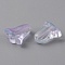 Transparent Glass Beads, Bell Orchid Flower, Lilac, 10x10.5x6mm, Hole: 1.2mm