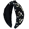 Alloy Cloth Hair Bands for Women, Black, 175x140x70mm