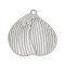 Iron Etched Metal Embellishments Pendants, Petaline, Platinum, 17.5x17x0.3mm, Hole: 1.2mm