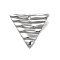 Non-Tarnish 201 Stainless Steel Pendants, Triangle Charm, Stainless Steel Color, 17x19x1.5mm, Hole: 1.2mm