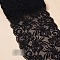 Lace Trim, Polyester Ribbon for Jewelry Making, Black, 5-7/8 inch(150mm)