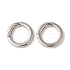 Nickel Plated Alloy Spring Gate Rings FIND-Q104-01B-P-1