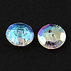2-Hole Taiwan Acrylic Rhinestone Flat Round Buttons BUTT-F015-13mm-15-2