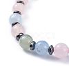 Natural Morganite Stretch Bracelets BJEW-JB04493-04-2