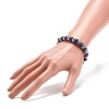 Natural Sodalite & Alloy Beaded Stretch Bracelet BJEW-JB08621-3