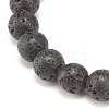 Natural Lava Rock & Synthetic Hematite Stretch Bracelet BJEW-JB08323-03-5