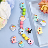 CHGCRAFT 12Pcs 12 Styles Food Grade Eco-Friendly Silicone Beads SIL-CA0002-48-4